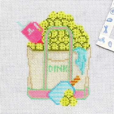 Pickle Ball Boat Tote Needlepoint Canvas