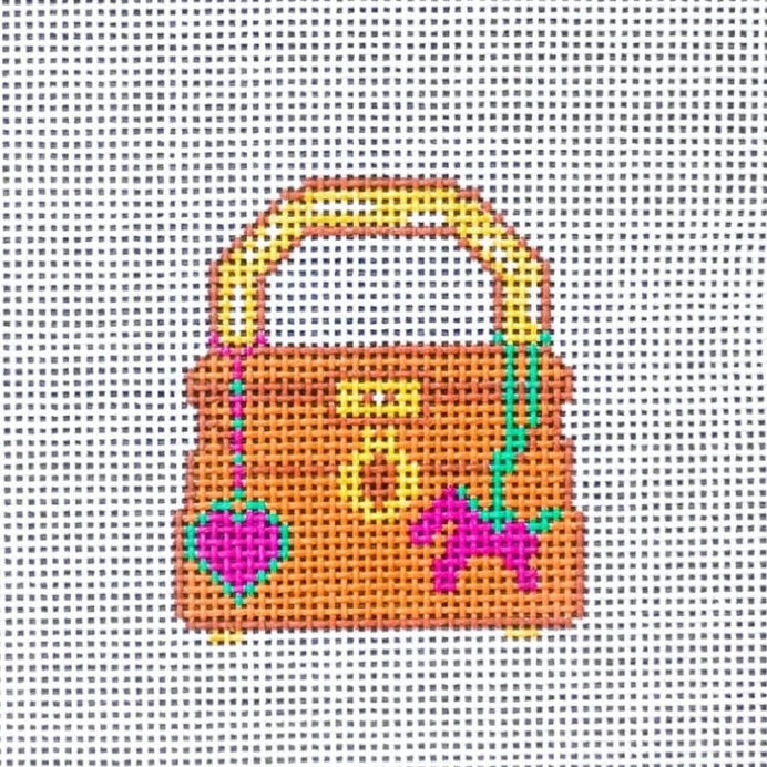 Bag Charm Love Lock Needlepoint Canvas