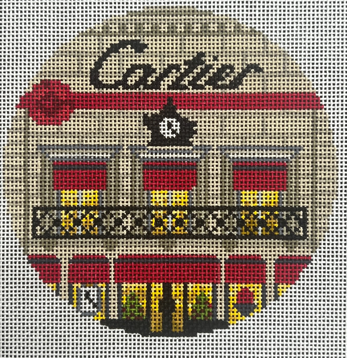 Cartier Storefront Round Needlepoint Canvas