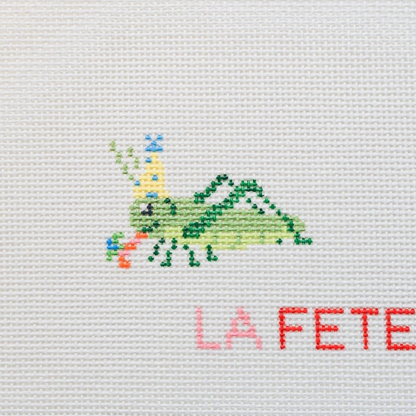 Party Animals - Grasshopper Needlepoint Canvas