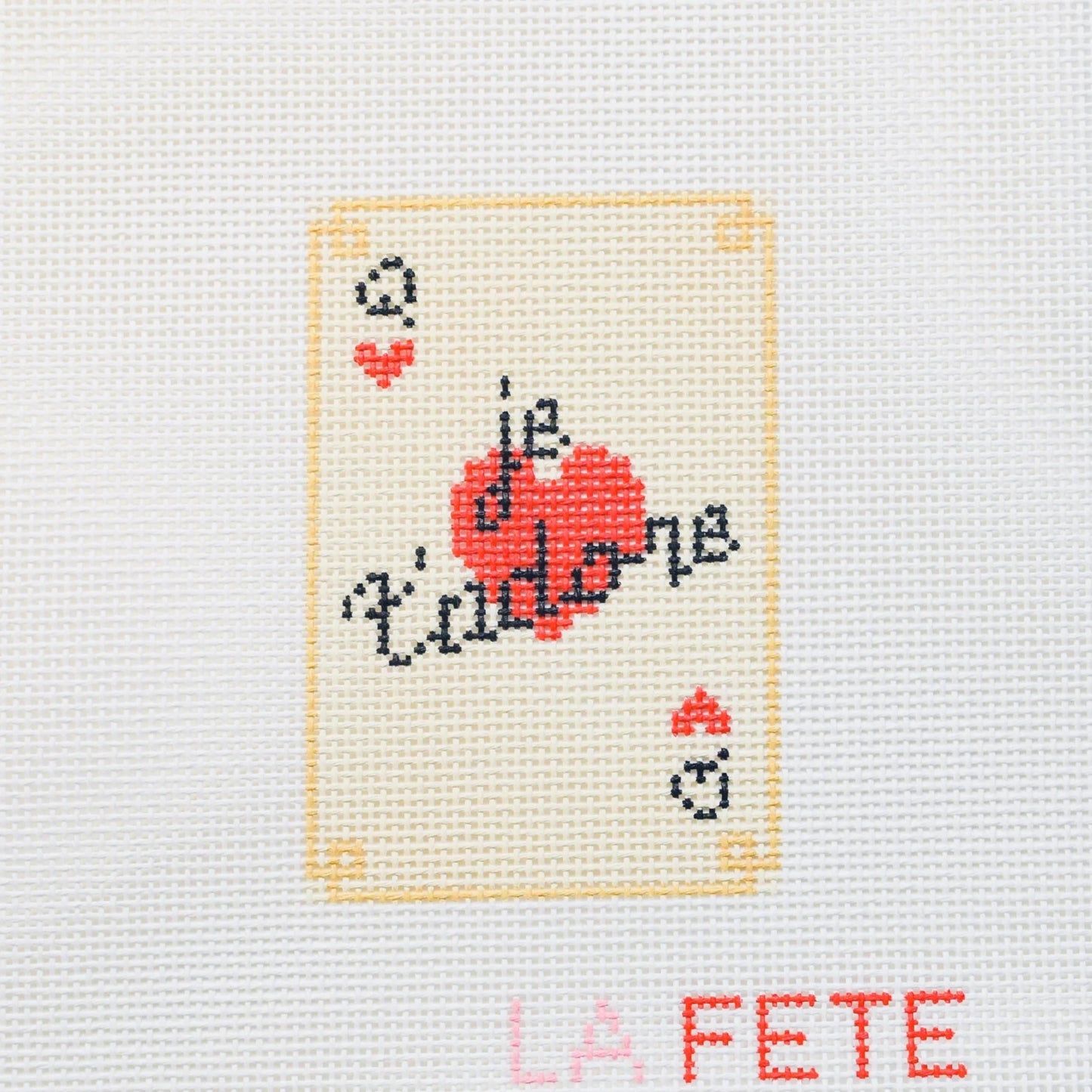 Le T'adore Card Needlepoint Canvas