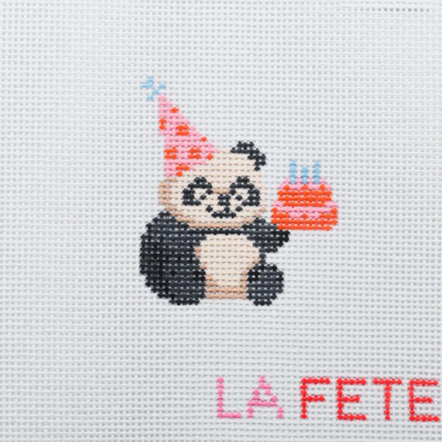Party Animals - Panda Needlepoint Canvas