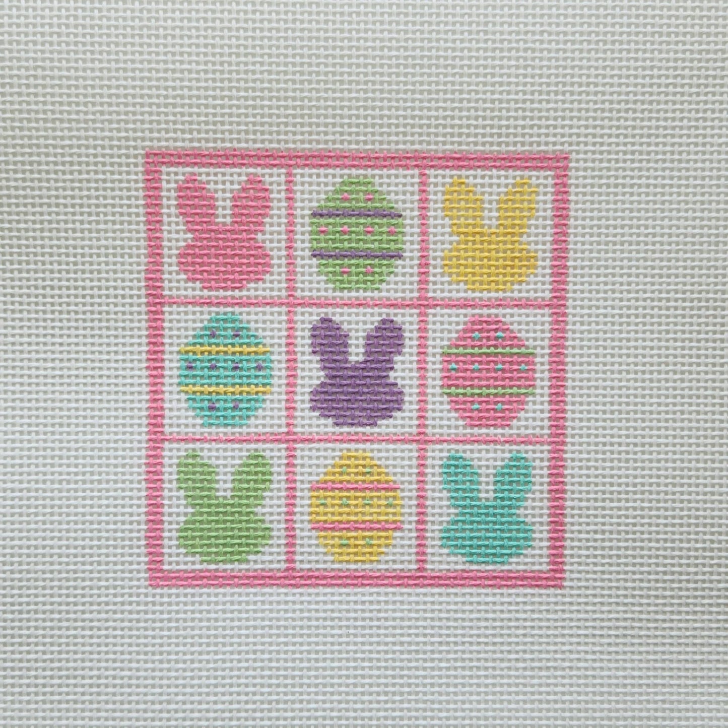 Easter Tic Tac Toe Needlepoint Canvas