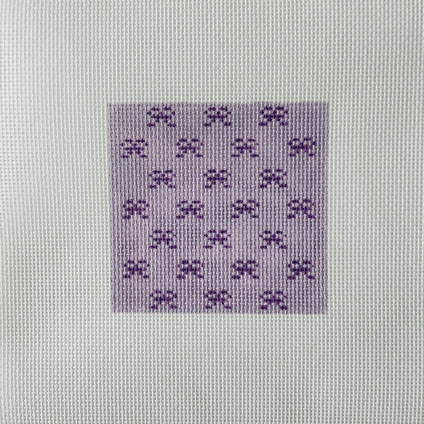 Lavender Bows Square Needlepoint Canvas