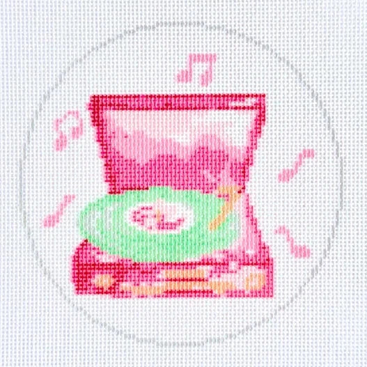 Record Player Needlepoint Canvas