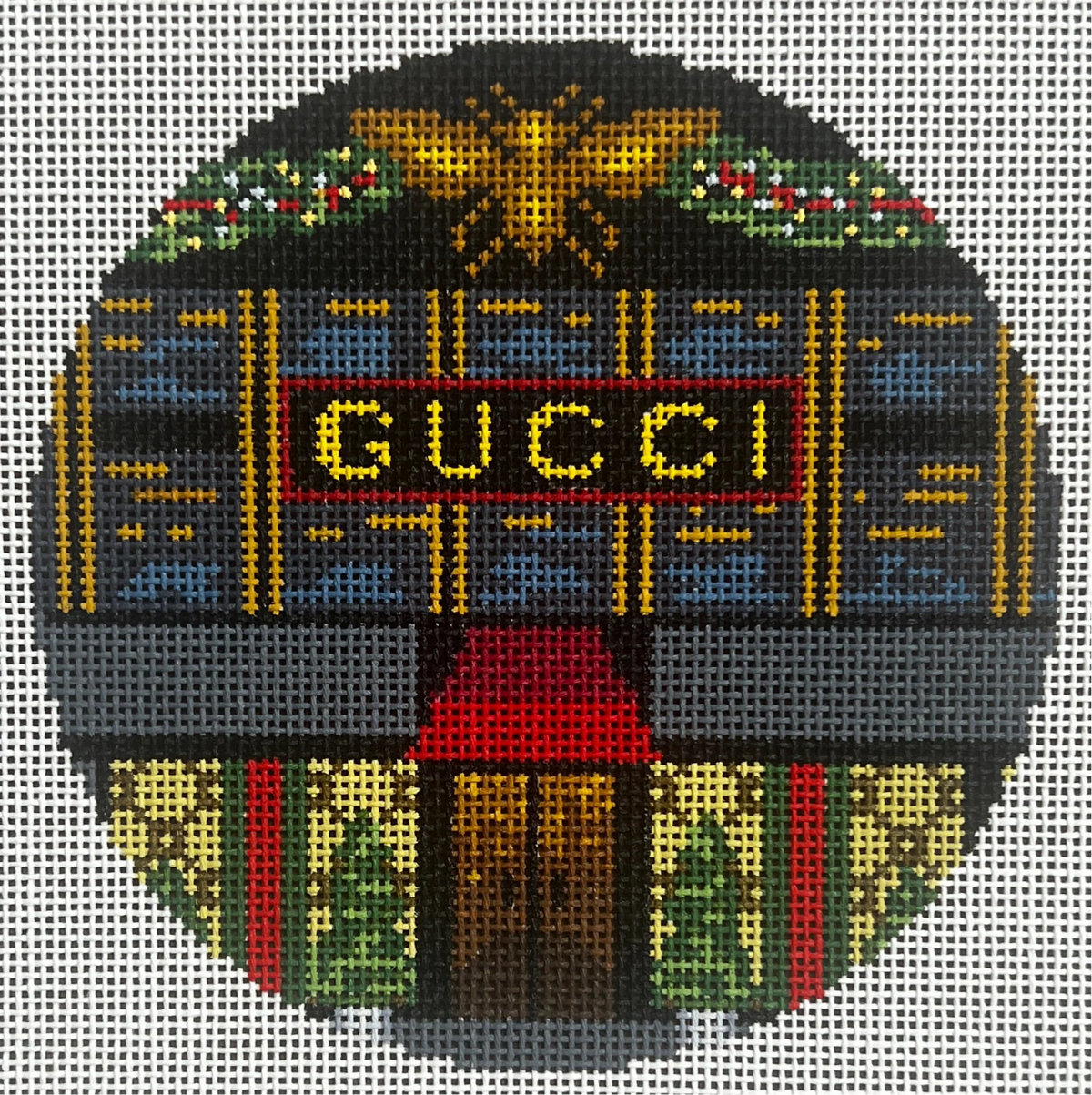 Gucci Storefront Round Needlepoint Canvas