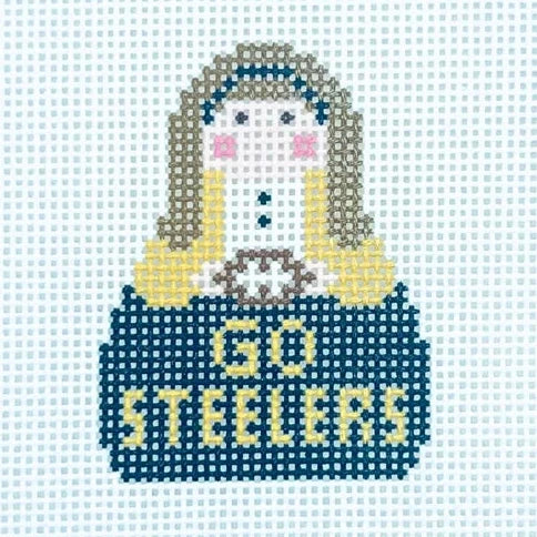 Steelers Football Stitch-It Angel Needlepoint Canvas