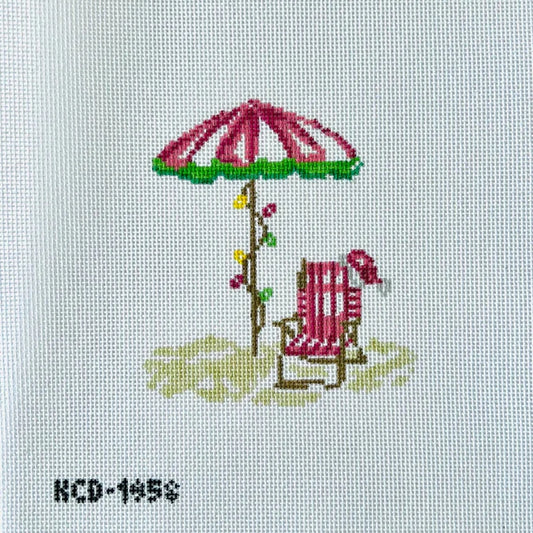 Christmas Beach Chair Needlepoint Canvas
