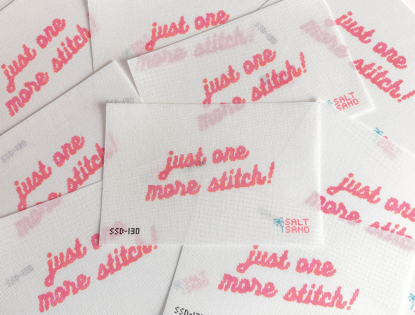 Just One More Stitch Needlepoint Canvas