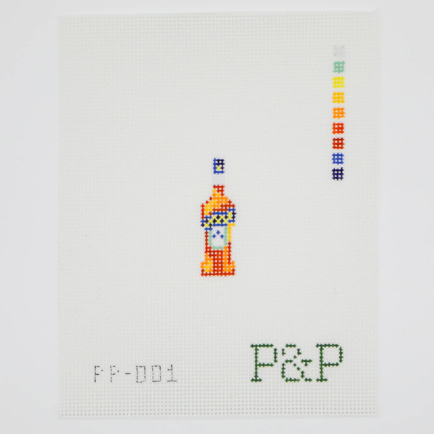 Mini Aperol Bottle Needlepoint Canvas
