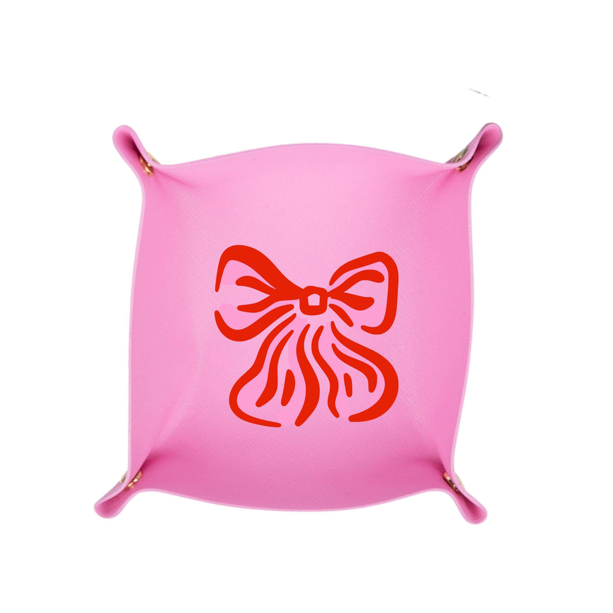 Pink & Red Bow Snap Valet Tray