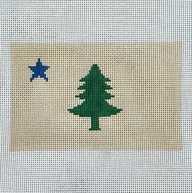 Maine Flag Needlepoint Canvas