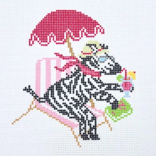 Dolce Vita Riviera Zebra Needlepoint Canvas