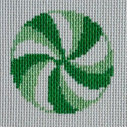3" Green Peppermint Needlepoint Canvas