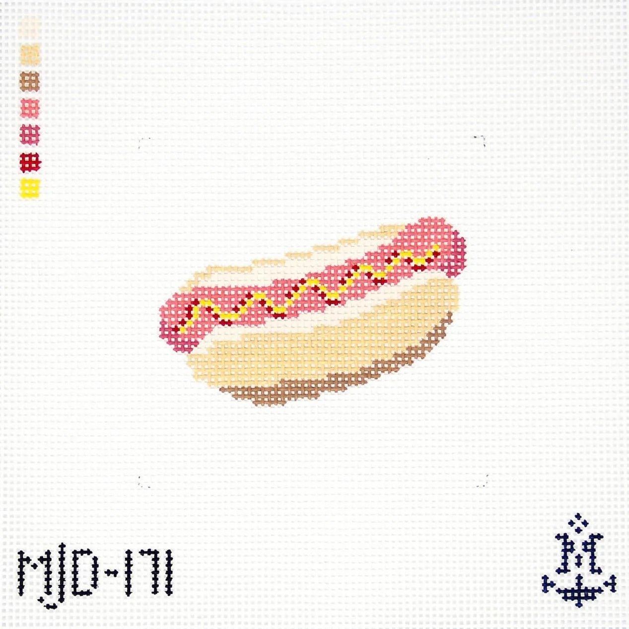 Hot Dog Needlepoint Canvas