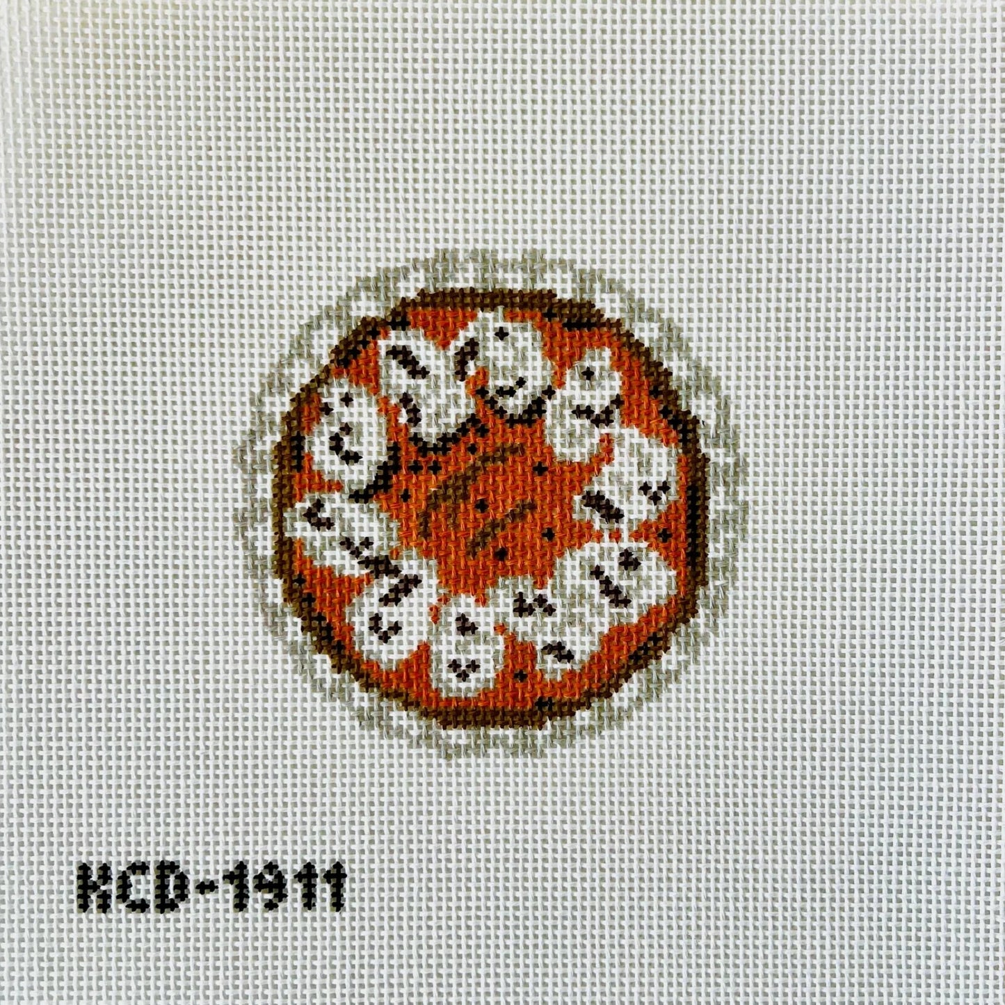 Pumpkin Pie Round Needlepoint Canvas