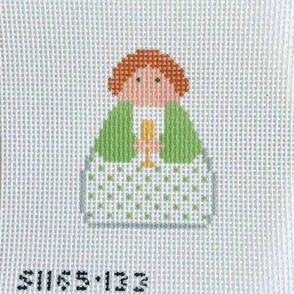 Glass of Champagne Stitch-It Angel Needlepoint Canvas