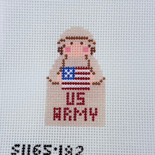 Army Stitch-It Angel Needlepoint Canvas