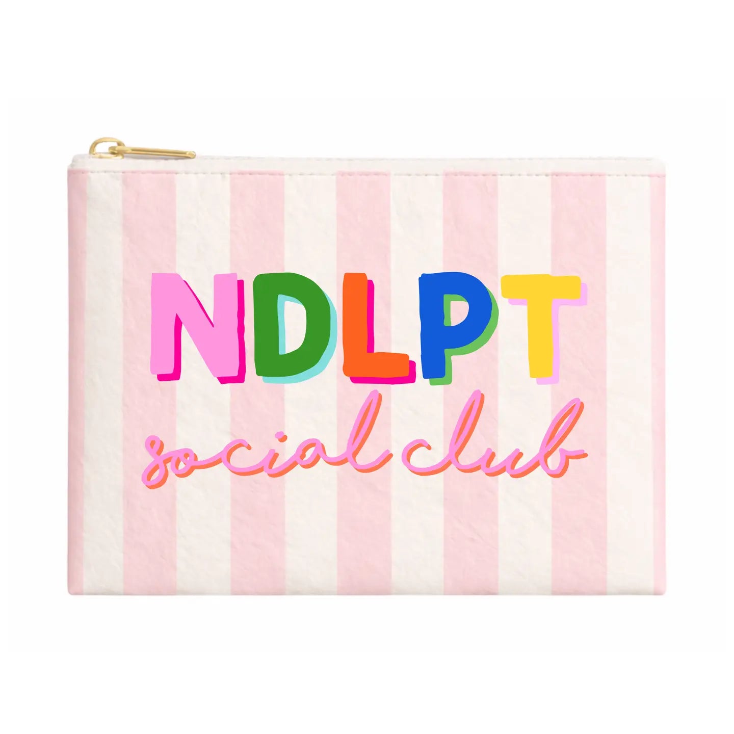 Striped Needlepoint Social Club Project Bag