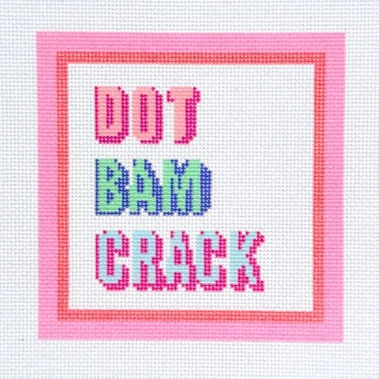 Dot Bam Crack Mahjong Needlepoint Canvas