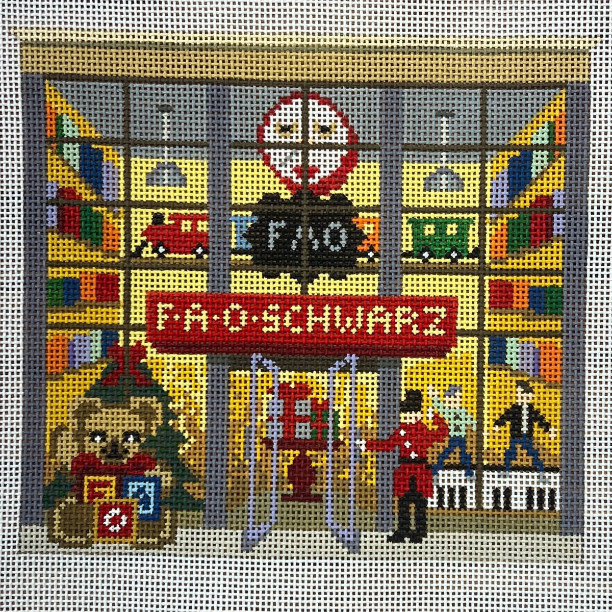 FAO Schwartz Storefront Needlepoint Canvas