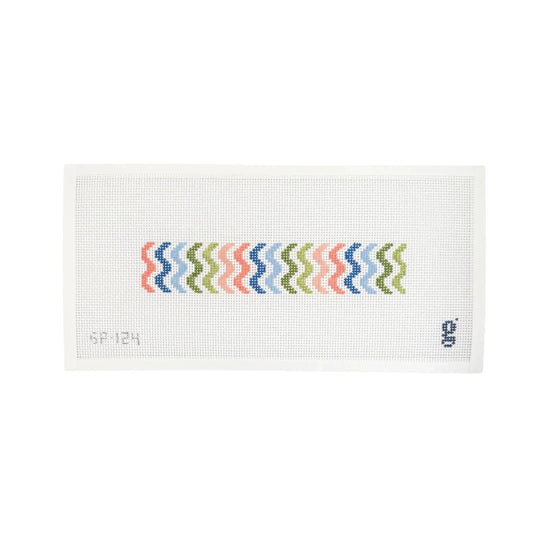 Rainbow Squiggle Fob Needlepoint Canvas