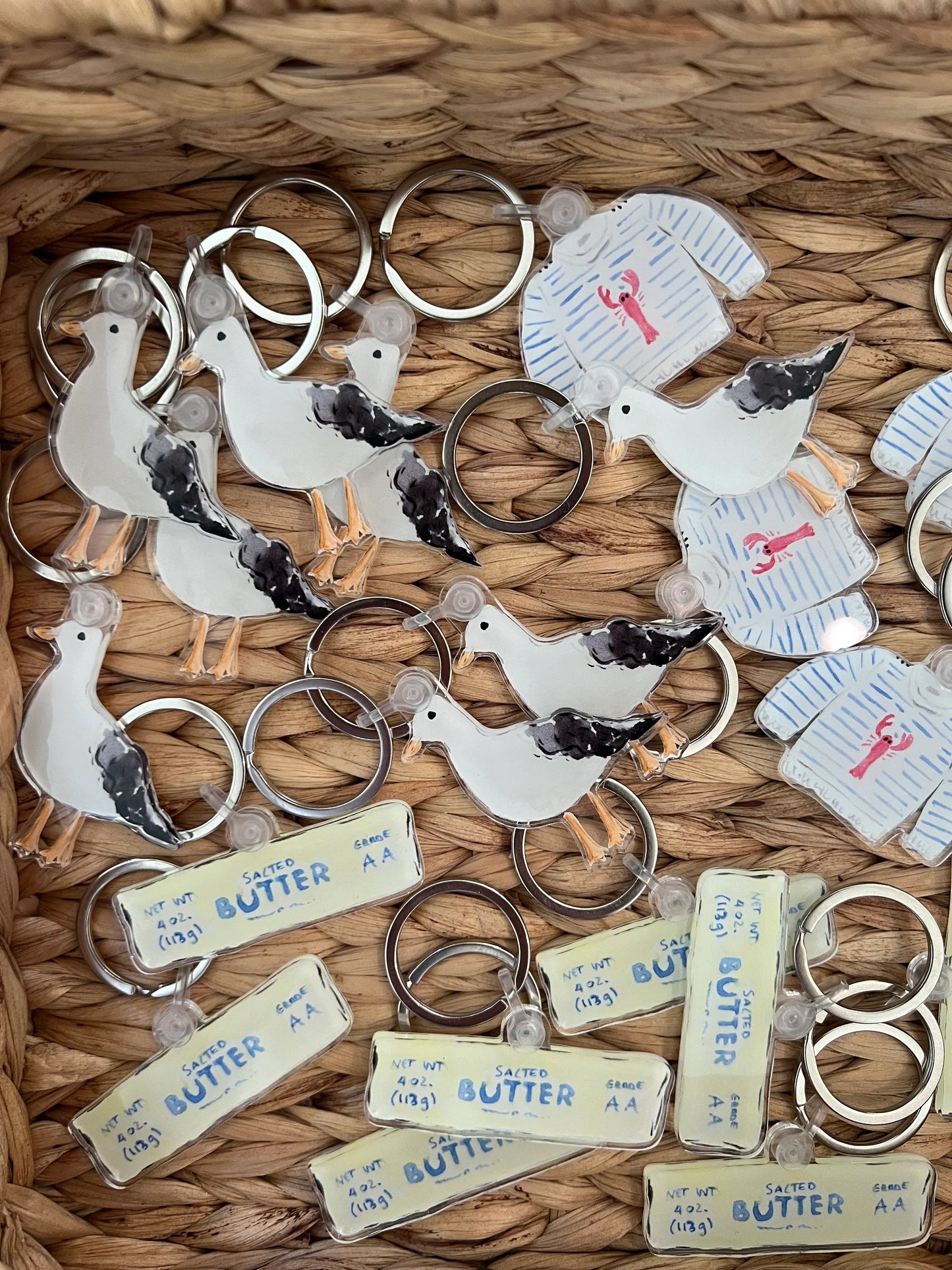 Keychain & Needle Threader: Butter