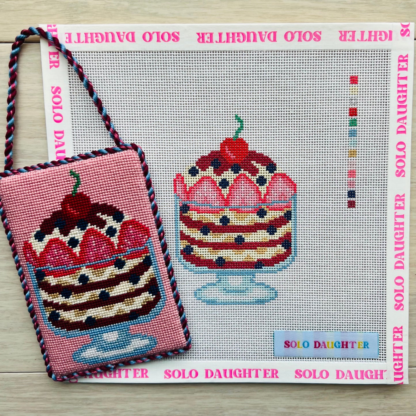 Triple Berry Trifle Needlepoint Canvas