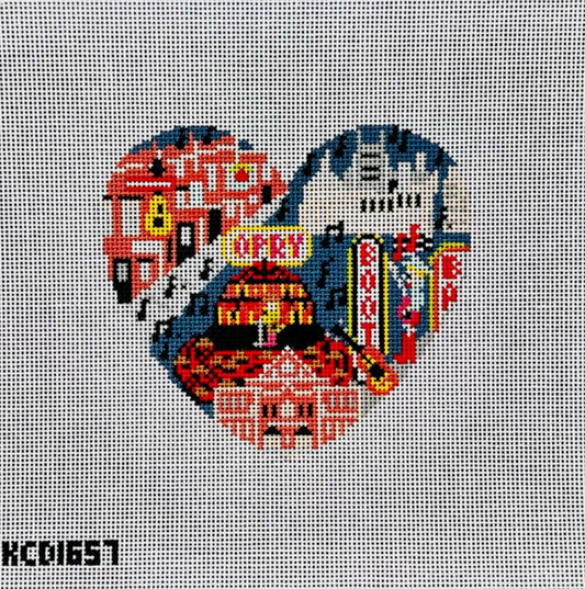 Nashville Heart Needlepoint Canvas