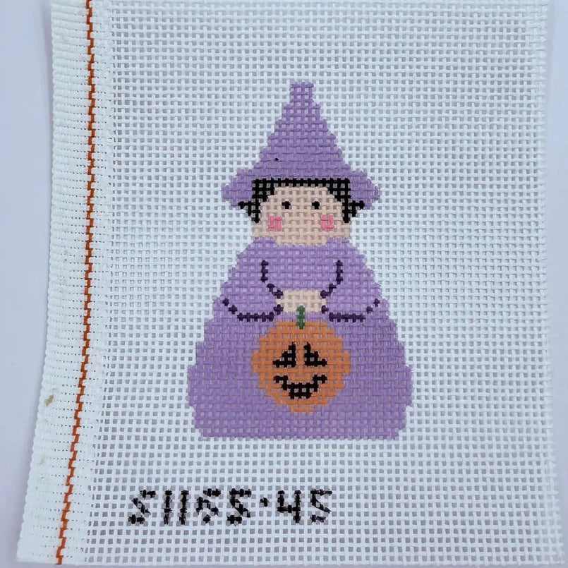 Purple Witch Stitch-It Angel Needlepoint Canvas