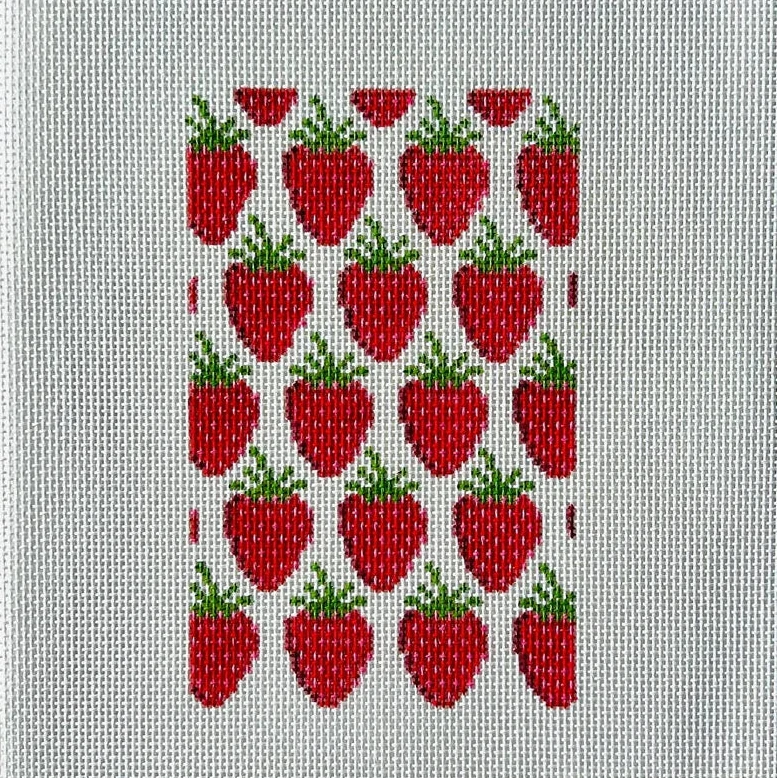 Strawberries Eyeglass Case Needlepoint Canvas