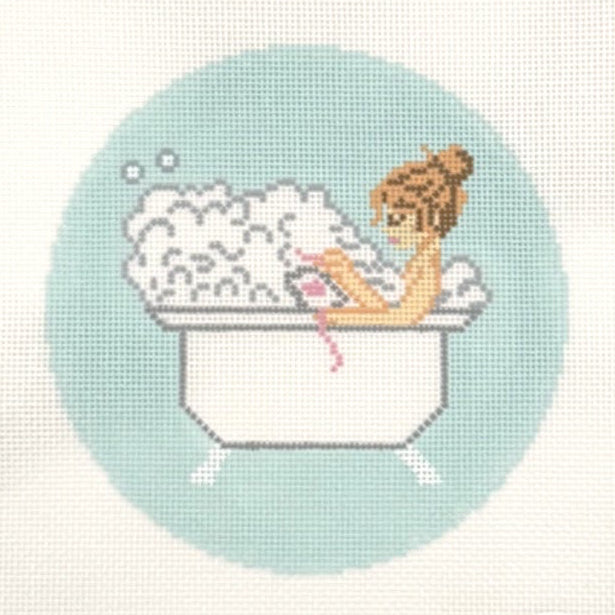 Bathtub Needlepointing Round Needlepoint Canvas