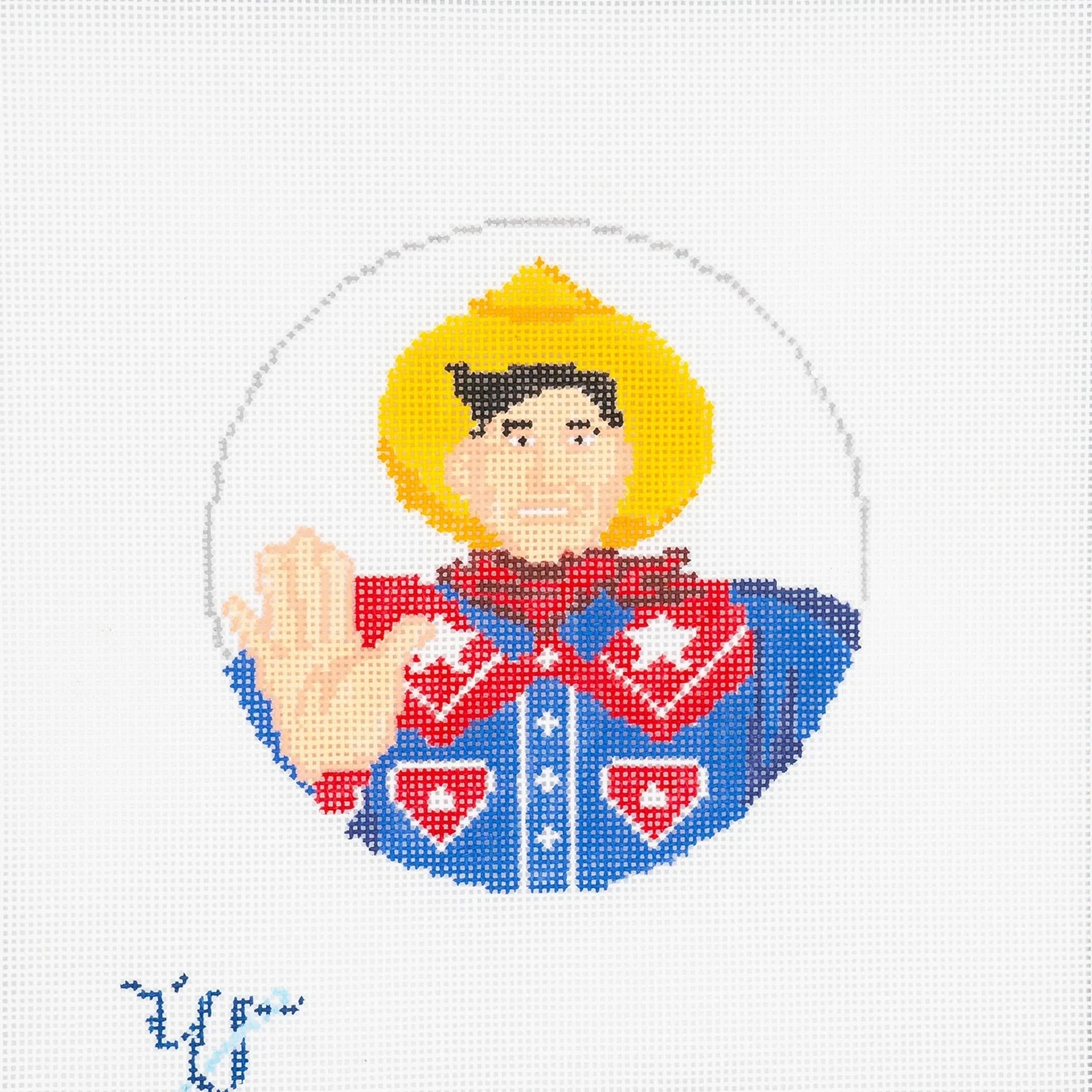 Big Tex Round Needlepoint Canvas