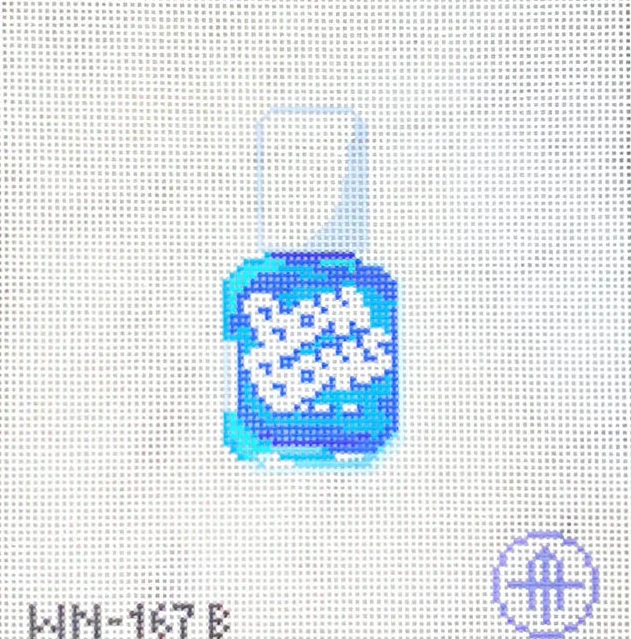 Blue Bon Bons Nail Polish Needlepoint Canvas