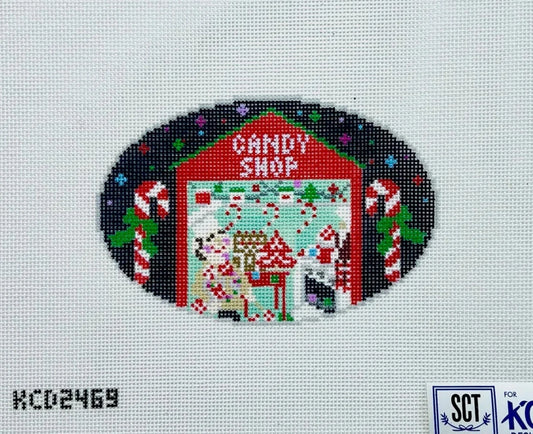 Candy Cane Lane Needlepoint Canvas