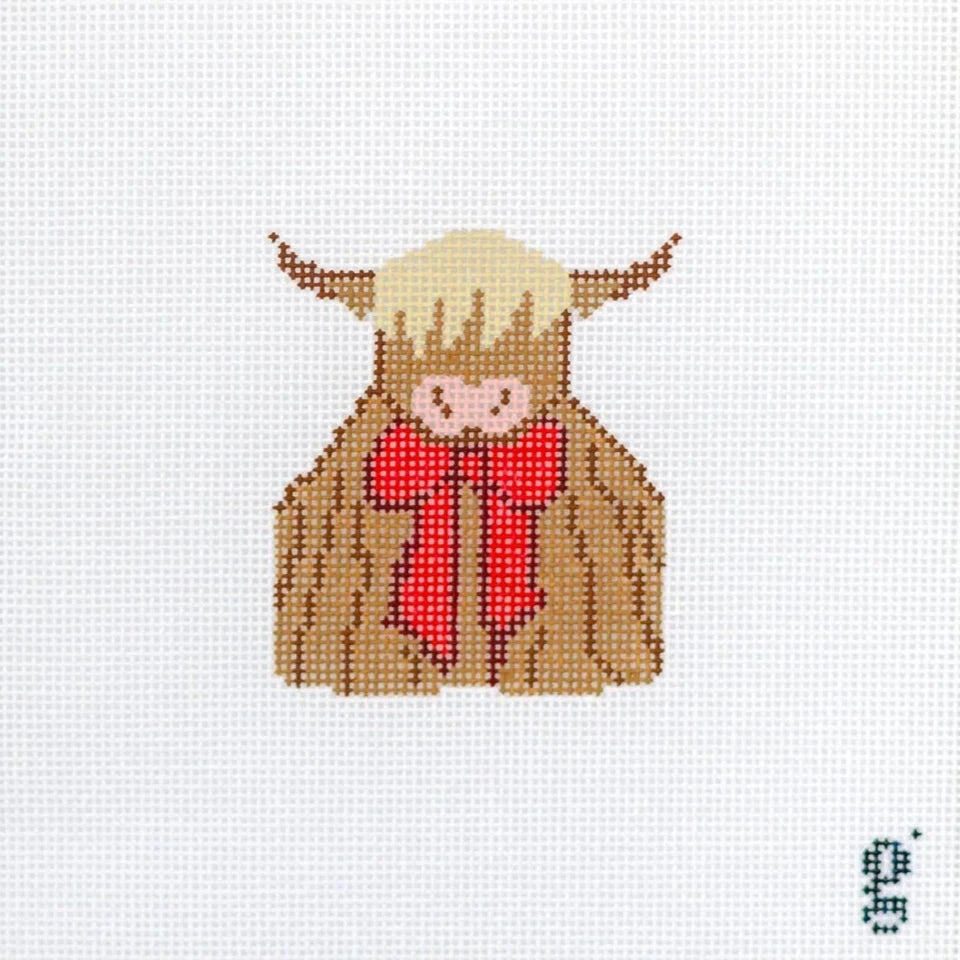 Highland Cow Needlepoint Canvas