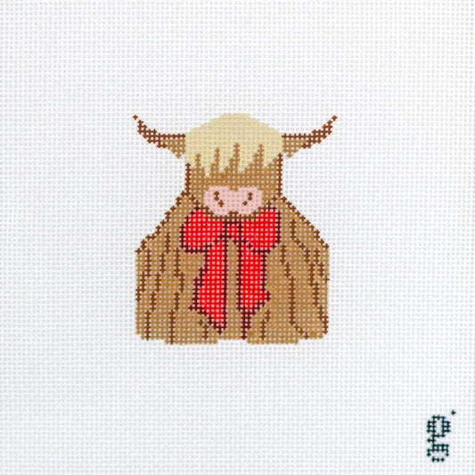 Highland Cow Needlepoint Canvas