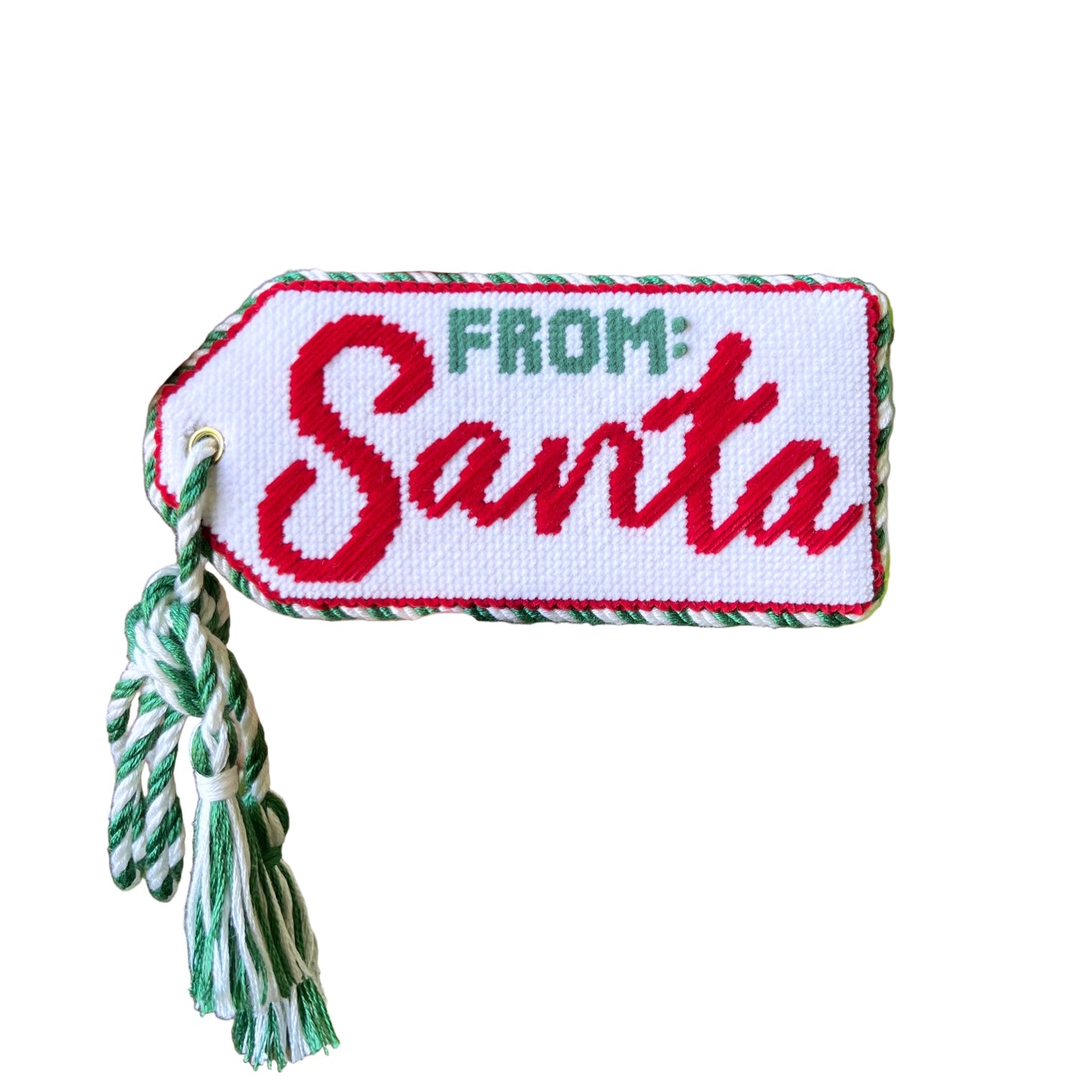 From Santa Gift Tag Needlepoint Canvas