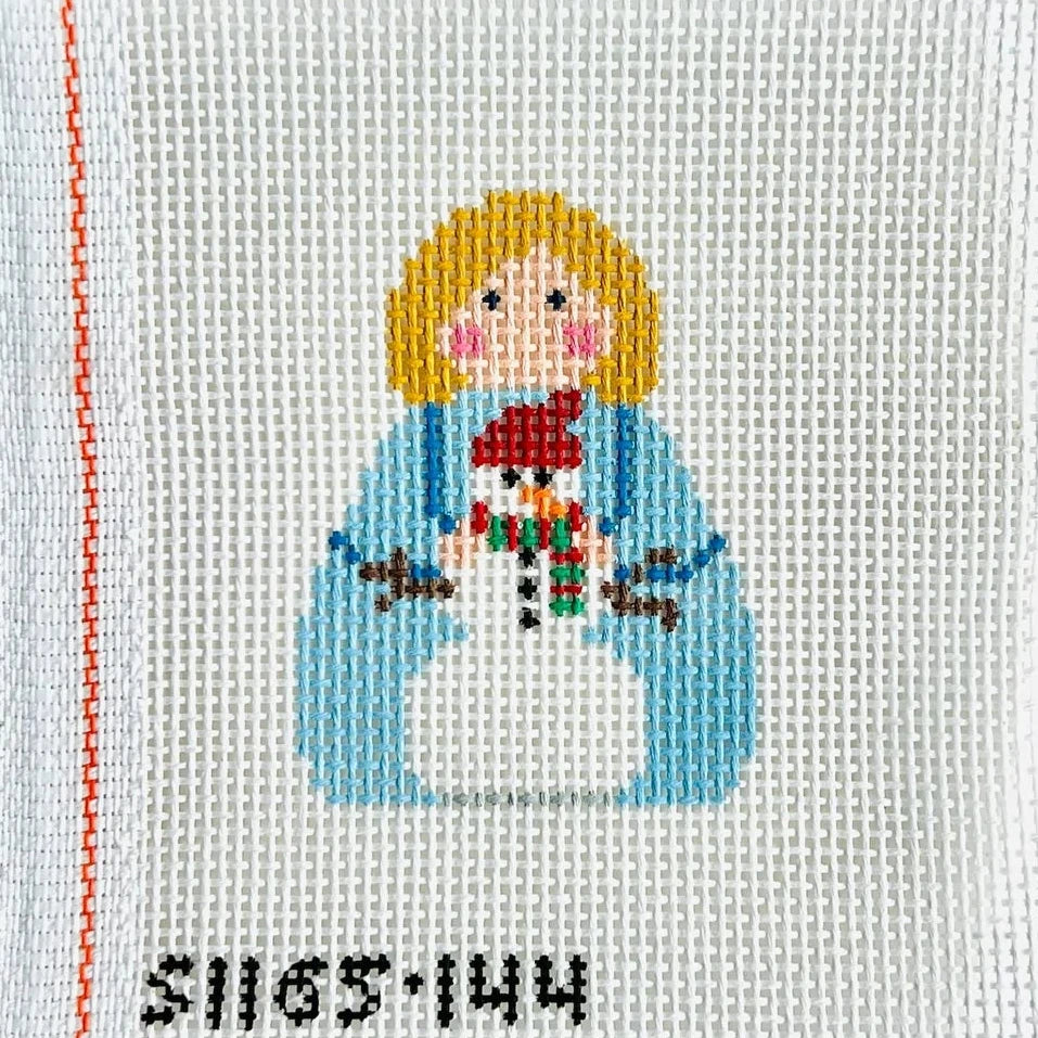 Snowman Stitch-It Angel Needlepoint Canvas