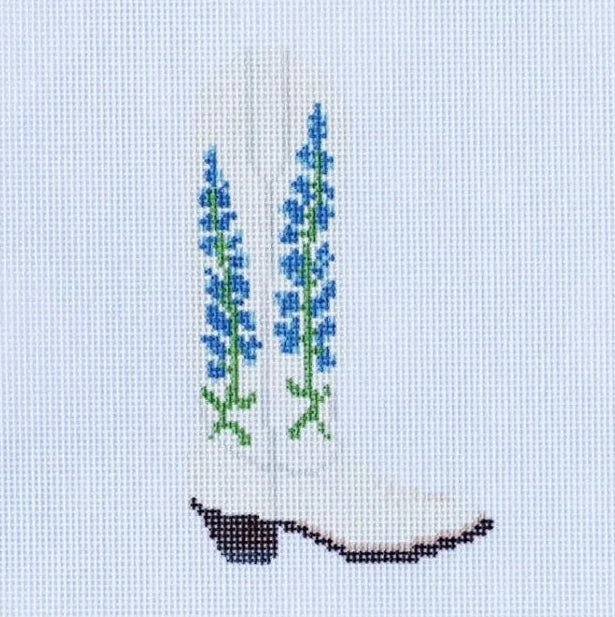 Quinn Petite Paloma Bluebonnet Boot Needlepoint Canvas