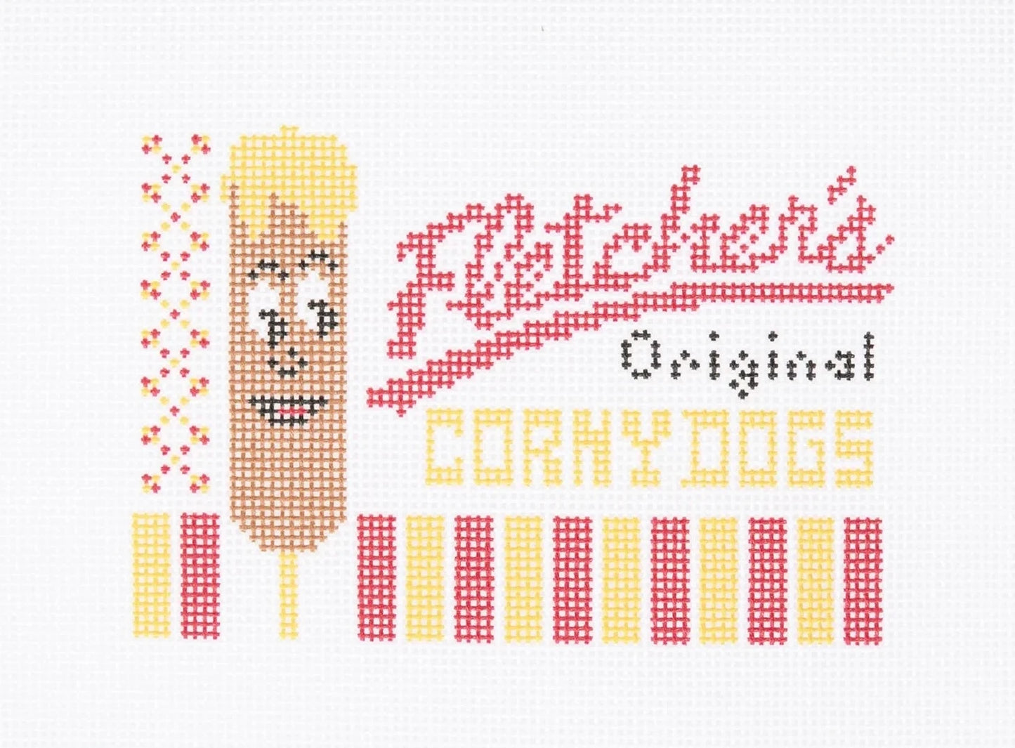 Fletcher's Corny Dogs Needlepoint Canvas