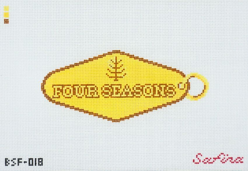 The Four Seasons Key Tag Needlepoint Canvas