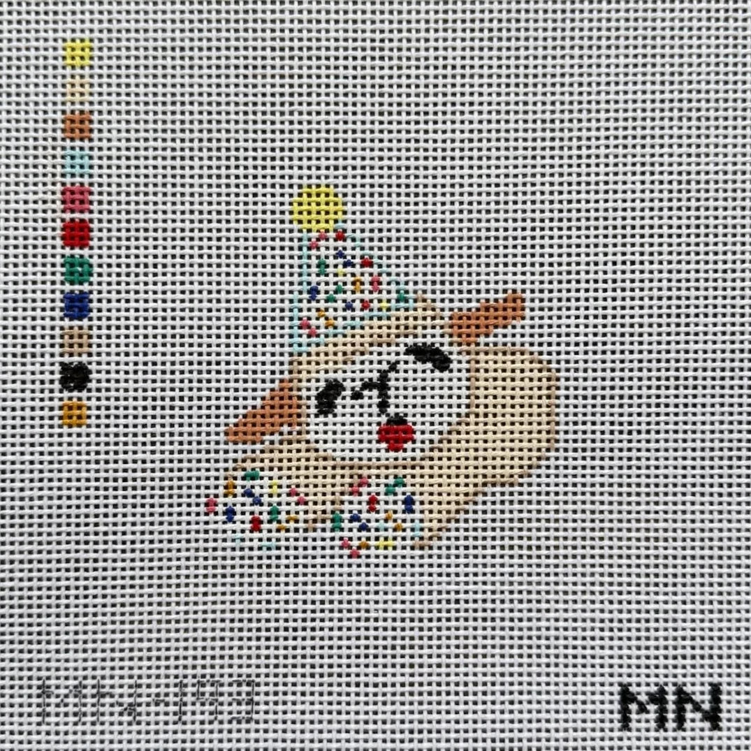 Birthday Lamb Dog Toy Needlepoint Canvas