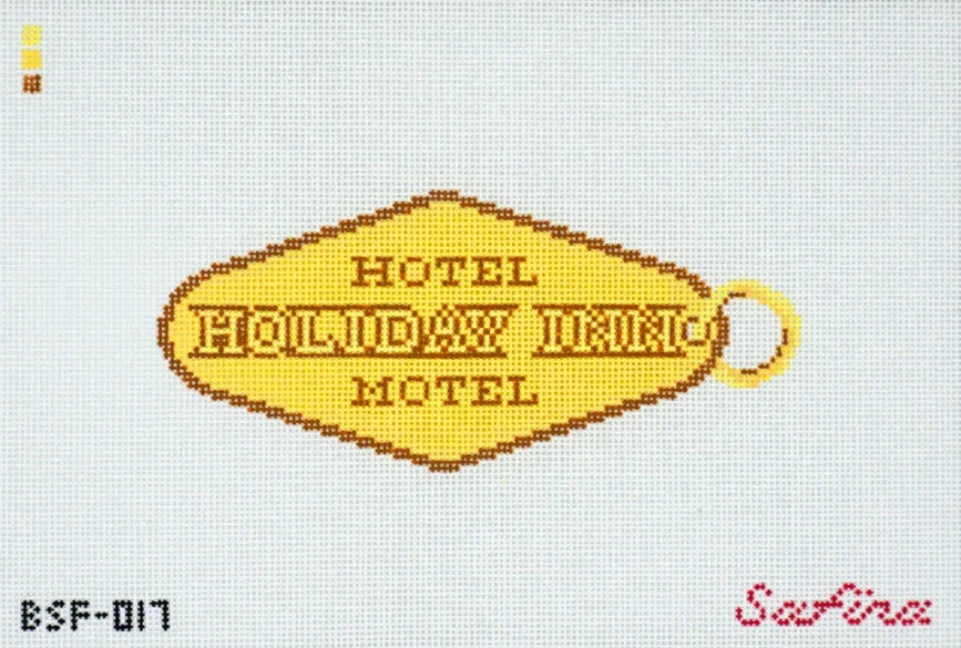 Hotel Motel Holiday Inn Key Tag Needlepoint Canvas