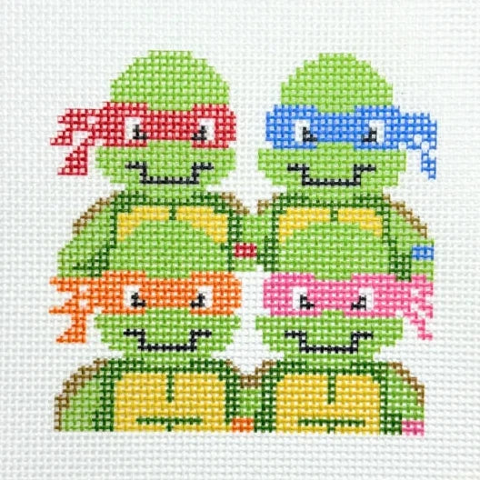 Turtle Squad Needlepoint Canvas