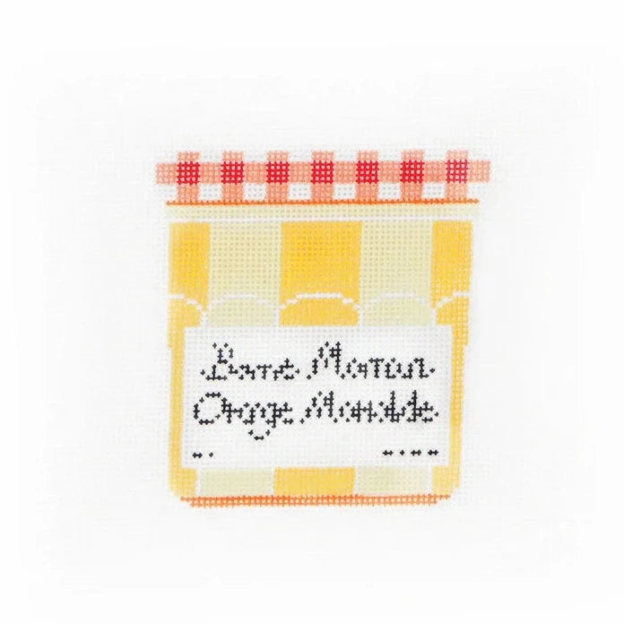 Jam Jar - Orange Marmalade Needlepoint Canvas