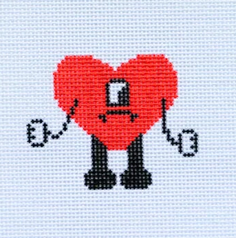 Mini Sad Heart Needlepoint Canvas