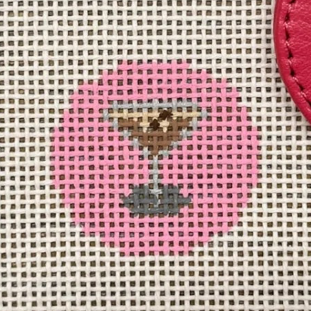 Mini Espresso Martini Round Needlepoint Canvas