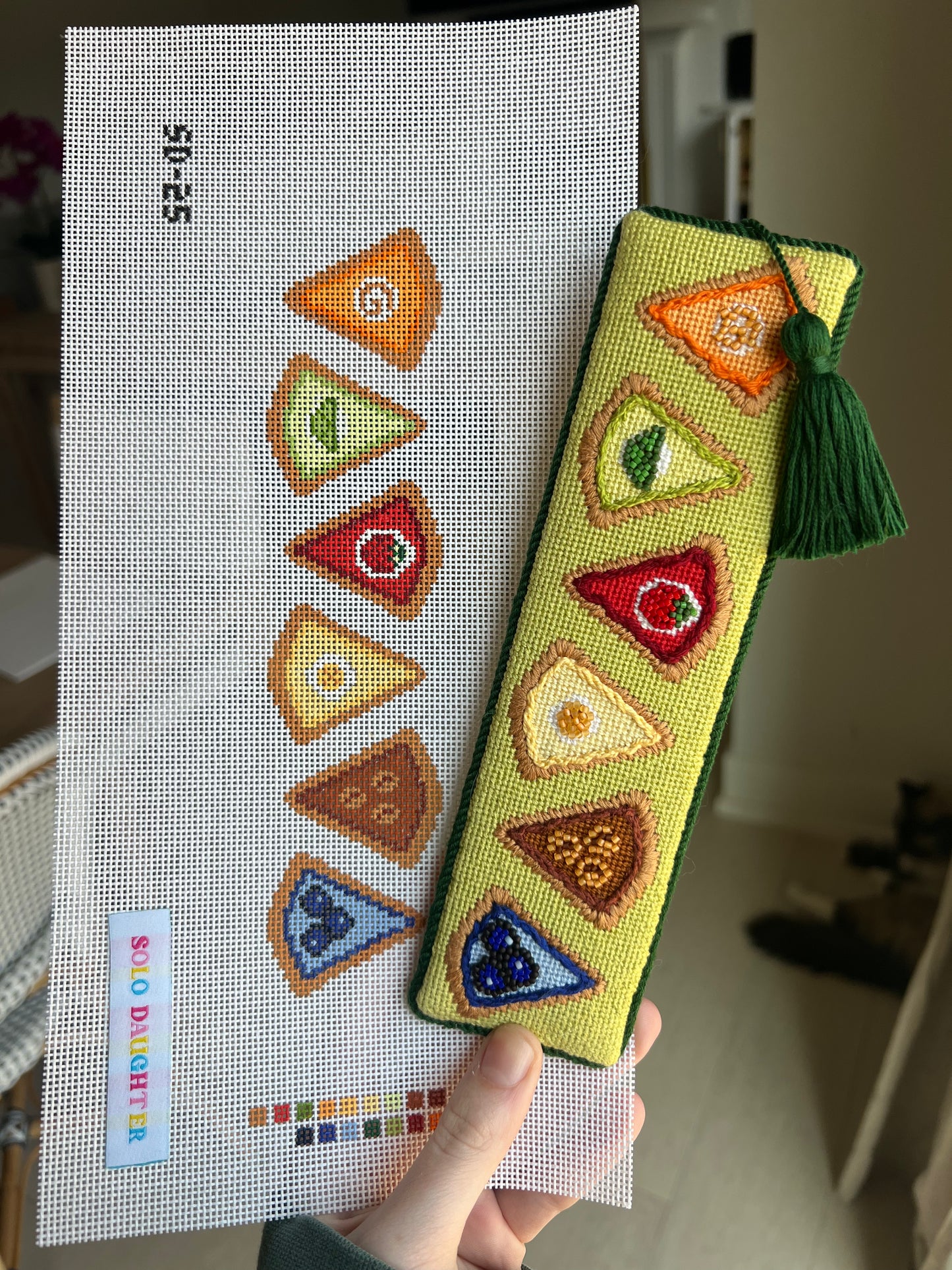 Pie Slices (Key Chain or Bookmark) Needlepoint Canvas