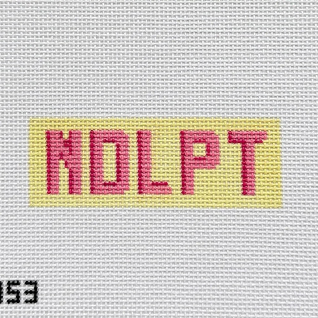 Mini NDLPT Block Letters Needlepoint Canvas